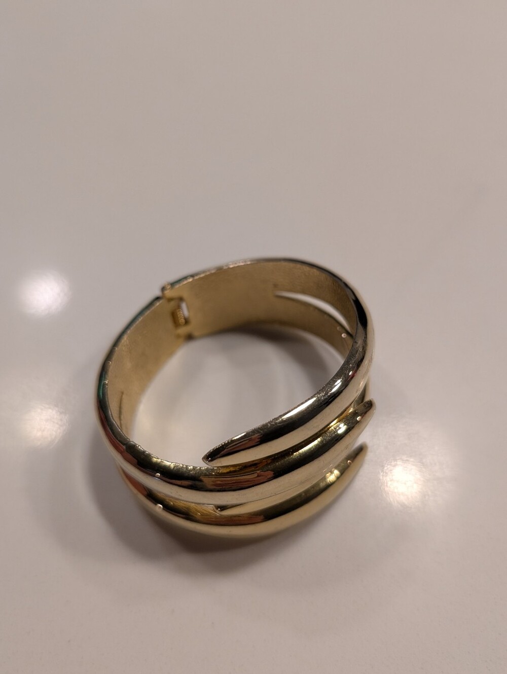 Vintage Bracelet Gold-Tone Spiral Cuff Bandle Euro Summer Coastal Boho - Picture 4 of 7